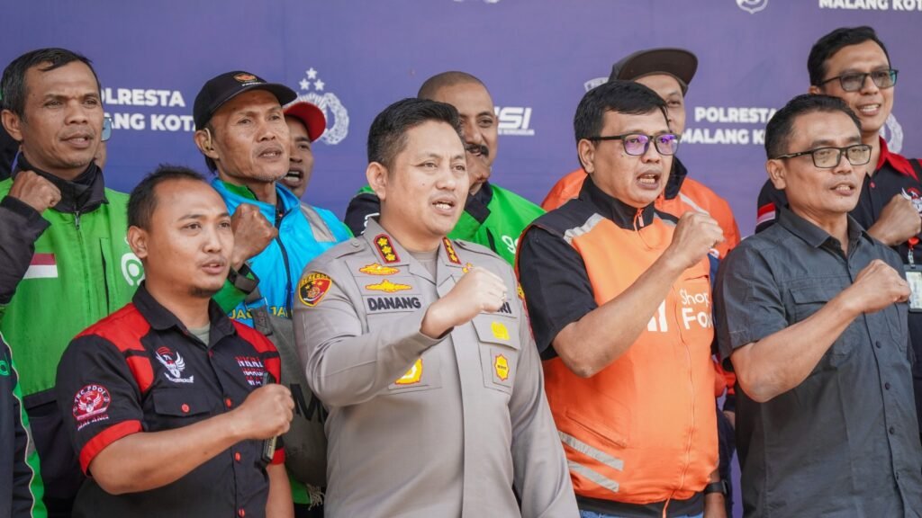 Kapolresta Malang Kota Rangkul 35 Komunitas Driver Ojol, Perkuat Sinergi Jaga Kamtibmas dan Kelancaran Lalu Lintas