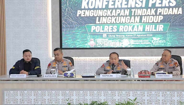 Polda Riau Ungkap Kasus Perambahan 133 Ha Hutan Mangrove di Kabupaten Rohil