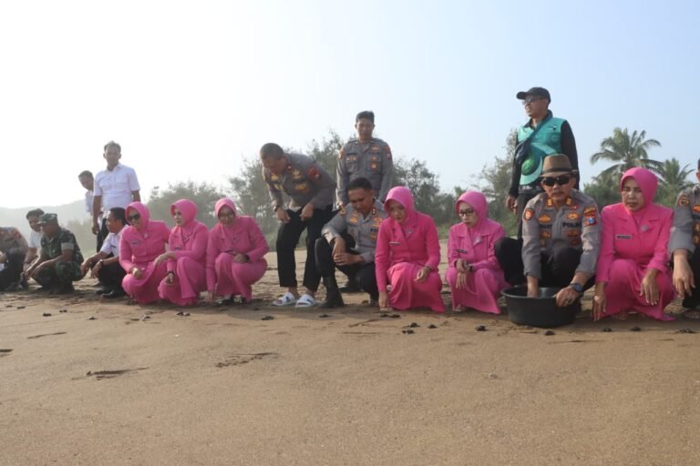 Ecology Policing: Polres Trenggalek Tanam Mangrove dan Lepas Liarkan Ratusan Tukik