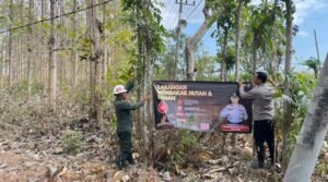 Antisipasi Karhutla, Polres Gresik Gencarkan Sosialisasi di Hutan Panceng