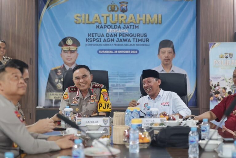 Perkuat Sinergi, Kapolda Jatim Gelar Silaturahmi dengan DPD KSPSI AGN Jawa Timur