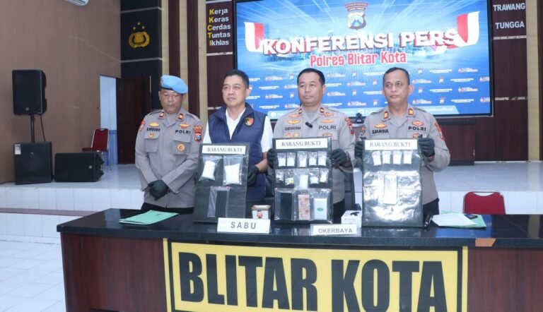 Wujudkan ‘Zero Narkoba’, Polres Blitar Kota Ungkap Sejumlah Kasus Narkotika dan Amankan Tersangka Pengedar