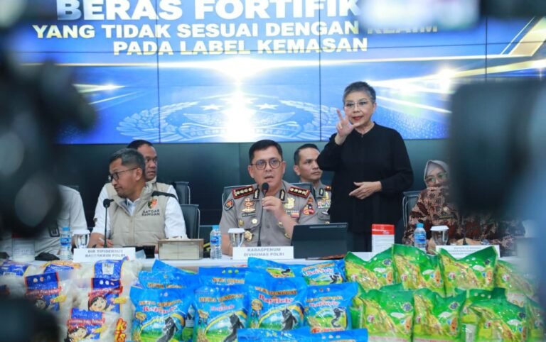 Bareskrim Polri Ungkap Dugaan Beras Fortifikasi Tak Sesuai Label, Sita 1.194 Kemasan Senilai Rp155 Juta