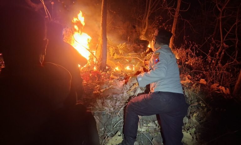 Gerak Cepat Jajaran Polres Ponorogo dan Tim Gabungan Berhasil Kendalikan Karhutla di Pohgading