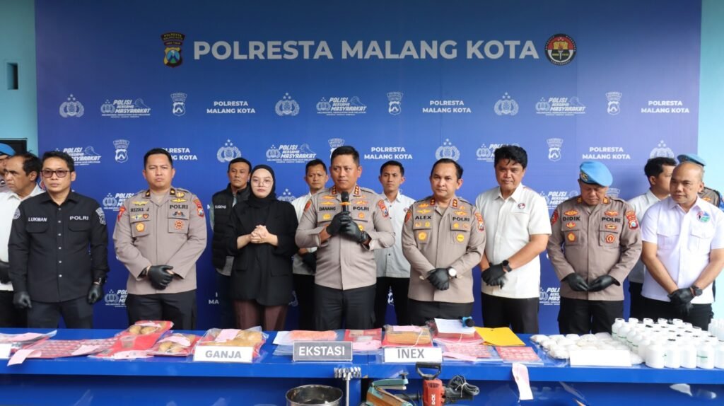 Polresta Malang Kota Ungkap 119 Kasus Narkotika, 175 Tersangka Diamankan dan Selamatkan Puluhan Ribu Jiwa