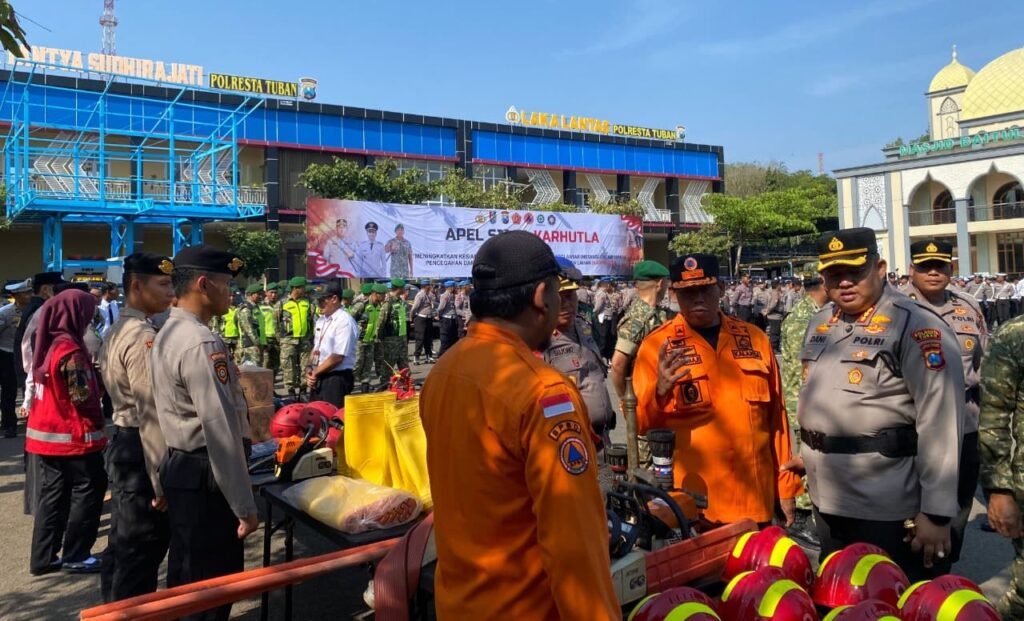 Hadapi Kemarau Panjang, Polresta Tuban bersama Instansi Lintas Sektoral Siaga Bencana Karhutla