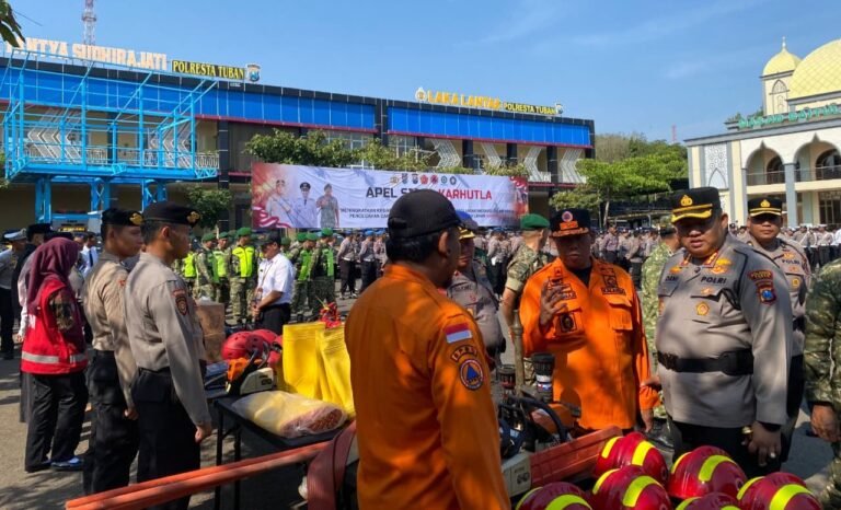 Hadapi Kemarau Panjang, Polresta Tuban bersama Instansi Lintas Sektoral Siaga Bencana Karhutla
